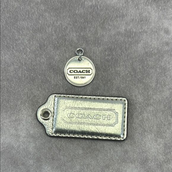 Coach Silver Keychain Hang Tag Set - Picture 1 of 4